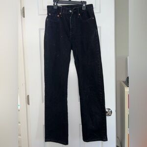 Levis Button Up Black Denim Jeans